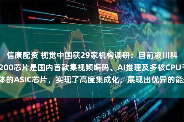 信康配资 视觉中国获29家机构调研：目前凌川科技已量产销售的SL200芯片是国内首款集视频编码、AI推理及多核CPU于一体的ASIC芯片，实现了高度集成化，展现出优异的能效和成本优势（附调研问答）
